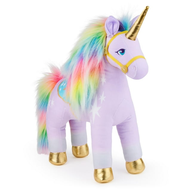Peluche Unicorn Academy Wildstar, morado, 38 cm, para niñas mayores de 1 año