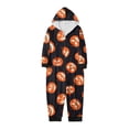 thumbnail image 2 of Family Halloween Pjs Matching Sets Halloween Print Long Sleeve Zippered One Piece Pajama Hooded Jumpsuit Winter Halloween Pjs Family Set, 2 of 4