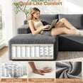 thumbnail image 6 of VKHCU 96" Modular Sectional Sofa for Living Room, Cloud Boneless Couches with Upholstered Deep Seat, L Shaped Couch with Chaise, Plush Corduroy Fabric, Gray, Left Facing Chaise, No Assembly, 6 of 13
