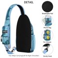 thumbnail image 3 of Crossbody Sling Backpack for Women Men Shark Theme Figure Shoulder Sling Crossbody Casual Chest Bag for Travel Sports Running Hiking, 3 of 5