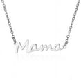 thumbnail image 1 of Zhuge Regalos para el día de la madre para mamá Collares para mamá Regalo de cumpleaños para mamá Collar con letras de acero inoxidable (plateado), 1 of 5