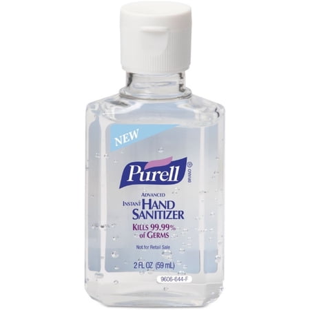 Purell Hand Sanitizer Alcohol Ethyl Gel Bottle, 2 oz