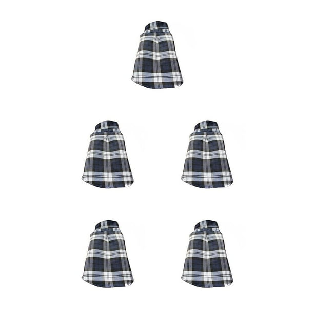 Camisa a cuadros para mascotas Billuyoard Camisetas para perros Azul S