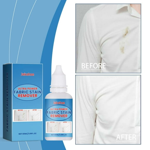 Xihbxyly Quitamanchas para Telas, Potente Limpiador de Manchas de Grasa, Elimina Manchas de Aceite, Bolígrafo y Café, Apto para Lino y Seda, Seguro para La Piel, 50 Ml