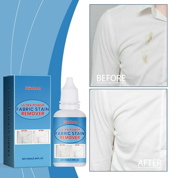 Xihbxyly Quitamanchas para Telas, Potente Limpiador de Manchas de Grasa, Elimina Manchas de Aceite, Bolígrafo y Café, Apto para Lino y Seda, Seguro para La Piel, 50 Ml