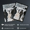 thumbnail image 2 of Artery8 D Day Landing Normandy Beach WWII War Soldiers Man Cave Art Print Framed Poster Wall Decor 12x16 inch, 2 of 3