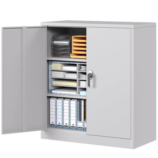 SUPEER 41.6 Inches Tall Metal Garage Storage Small Lockable