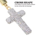 thumbnail image 3 of TABLZONE Rhinestone Cross Keychain Assorted Color Alloy Luxurious Design for Decoration 2Pcs, 3 of 7
