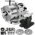 thumbnail image 1 of VEVOR Dividing Head BS-0 5inch 3 Jaw Chuck Dividing Head Set Precision Semi Universal Dividing Head for Milling Machine Rotary Table Tailstock Milling Set, 1 of 9