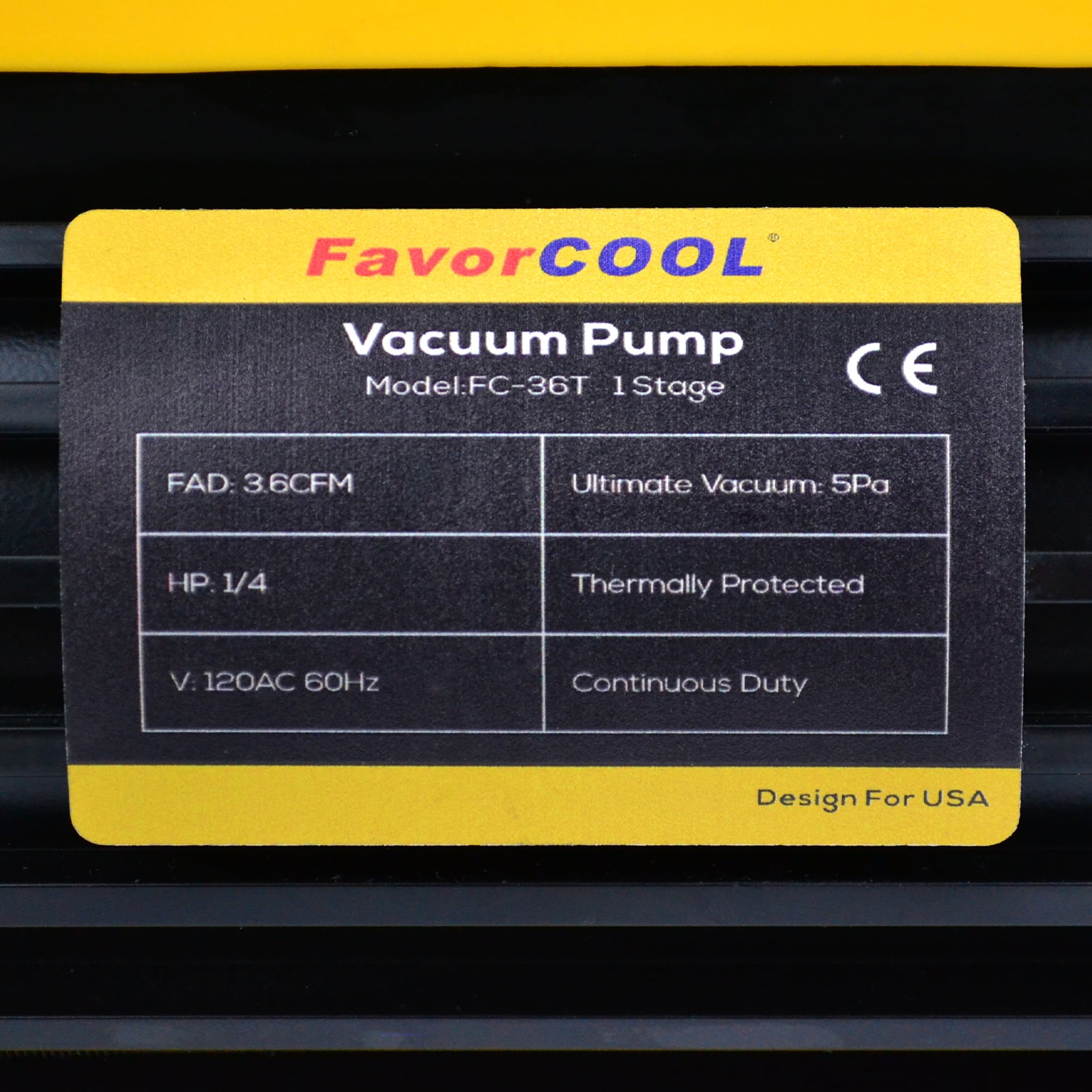 FavorCOOL 3.6 CFM 110V 1/4HP Single Stage Rotary Vane Air Vacuum Pump and AC Manifold Gauge Set Kit for R134a R12 R22 R502 R410a HVAC Air Conditioning Refrigeration Recharging
