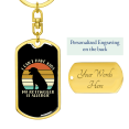 thumbnail image 3 of Allergic Rotweiler Stainless Steel or 18k Gold Premium Swivel Dog Tag Keychain, 3 of 8