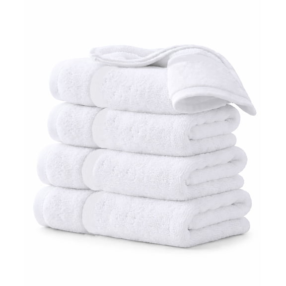 Americlassic Salon Towels 6 Pack White 16 x 27 Inch 100 Percent Cotton Soft Absorbent Quick Dry Towels for Spa Gym Salon and Barber Use