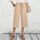 thumbnail image 1 of TaTaai Women Loose Fit Cotton Linen Capri Pants Elastic Waist With Pockets Casual Style Lightweight Breathable Machine Washable No Fading Daily Outdoor Street Wear Gift, 1 of 9