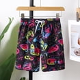 thumbnail image 5 of Boys Swim Trunks with Compression Liner Quick Drying Swimsuit Shorts 6-12 Years Swimwear Wide Leg Swim Short Pants Bathing Suit Bottom Colorful, 5 of 9