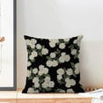 thumbnail image 2 of Floral Pillow Covers 18x18 Set of 2 Summer Black White Hydrangea Throw Pillow Cover Outdoor Decoration Spring Flower Pillowcase Farmhouse Decorative Cushion Case for Sofa Couch Home Decor, 2 of 5