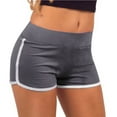 thumbnail image 2 of Solid Color Stretch Boyshort Underwear Women Soft Brushed Polyester Boyshort Panties Yoga Fitness Short Boxer Briefs Gray L, 2 of 6