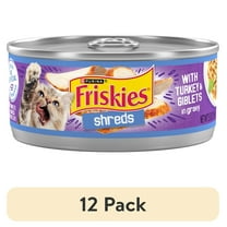 (12 pack) Purina Friskies Shreds Gravy, Soft Turkey and Giblets, Wet Cat Food, 5.5 oz Can