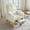 ‎Teddy Velvet With Footrest, variant on Nursery Rocking Chair, Glider Rocker Chairs for Nursery, Modern Rocking Armchair with Footrest and Side Pocket, Teddy Fabric Upholstered Glider Chair for Nursing Room, Living Room, Bedroom