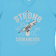 thumbnail image 4 of Inktastic Be Strong and Courageous Women's V-Neck T-Shirt, 4 of 5