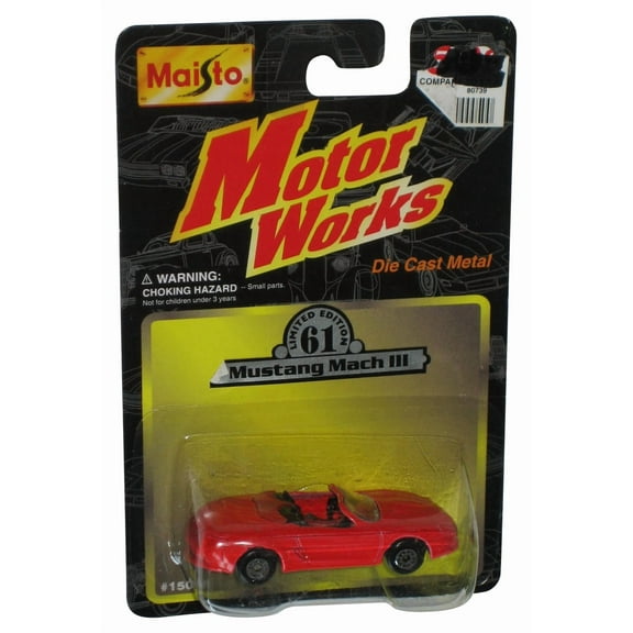 Maisto Motor Works (2000) Red Mustang Mach III Toy Car