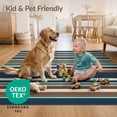 thumbnail image 4 of ODIKA 6'x9' Ultra-Soft Area Rug, Chindi Knit Striped Boho Multicolor Bands Border Multi Banded Rag Flowing None Washable, Bare feet friendly, Silk-Touch for Guest Room, Bedroom, 4 of 7