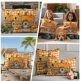 thumbnail image 5 of Fall Pumpkins Outdoor Waterproof Pillow Covers, Thanksgiving Sunflowers Rustic Orange Plaid Decorative Square Throw Pillowcase Sofa Cushion Sham for Patio/Couch/Chair, 24"x24" 2 Pack, 5 of 8