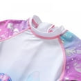 thumbnail image 6 of SILVERCELL Toddler Kid Girls Long Sleeve Zip Sunsuit UPF 50+ One Piece Rash Guard Swimsuit with Cap 2-7 Years, 6 of 9