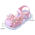 thumbnail image 6 of Ymyiu Infant Girls Walking Sandals Toddler Buckle Sandals Open Toe Water Sandal with Adjustable Back Strap for Boys Girls Size 4 (Pink,Toddler 4), 6 of 9