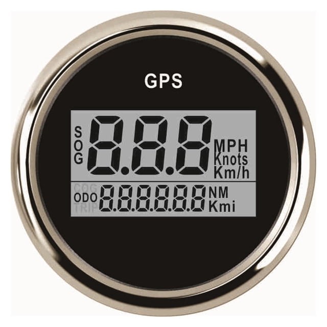 52mm Digital Car Speedometer GPS Odometer LCD Display Mile Per Hour Knots Meter For Boat With Back Light 12 V 24 V