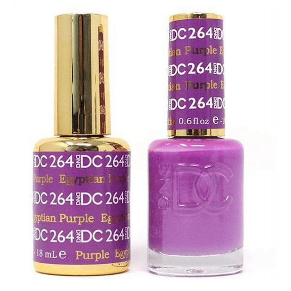 Daisy DND Matching Color Gel & Lacquer Duo Nail Polish in DC264 Egyptian Purple for Unisex