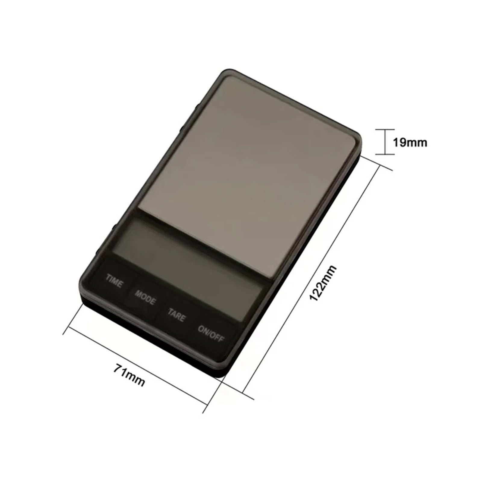 LCD Digital Timing Coffee Scale, 1Kg/0.1g Pocket Small Household Electronic Gram Scale, Jewelry Multifunctional Weighing Scale ,Smart Design