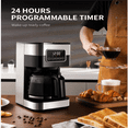 thumbnail image 6 of 10-Cup Programmable Coffee Maker, Regular & Strong Brew Drip Coffee Machine for Home and Office, Auto Shut Off, Permanent Filter, Silver, 6 of 6