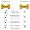 thumbnail image 3 of Honey Bees Bow Tie Pre-Tied Yellow-Black Color Unisex Pattern, By Bow Tie House (Small, Yellow Bees), 3 of 6