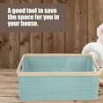 thumbnail image 2 of PAMINGONO Blue 26X7.9in Plastic Storage Baskets 1Pcs For Kitchen Bathroom Organization, 2 of 8