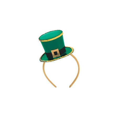 amscan mens st. patrick's day top hat fascinator - one size - 1/package