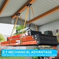 thumbnail image 4 of Ceiling Ladder Hoist, Heavy Duty Pulley System for Garage Storage, Ladder Hanger Hold Up to 150 lbs Capacity for Kayak, Cargo Box, Canoe, Bike Lift, Fit 10-18 Foot Ceilings, Black, 4 of 7