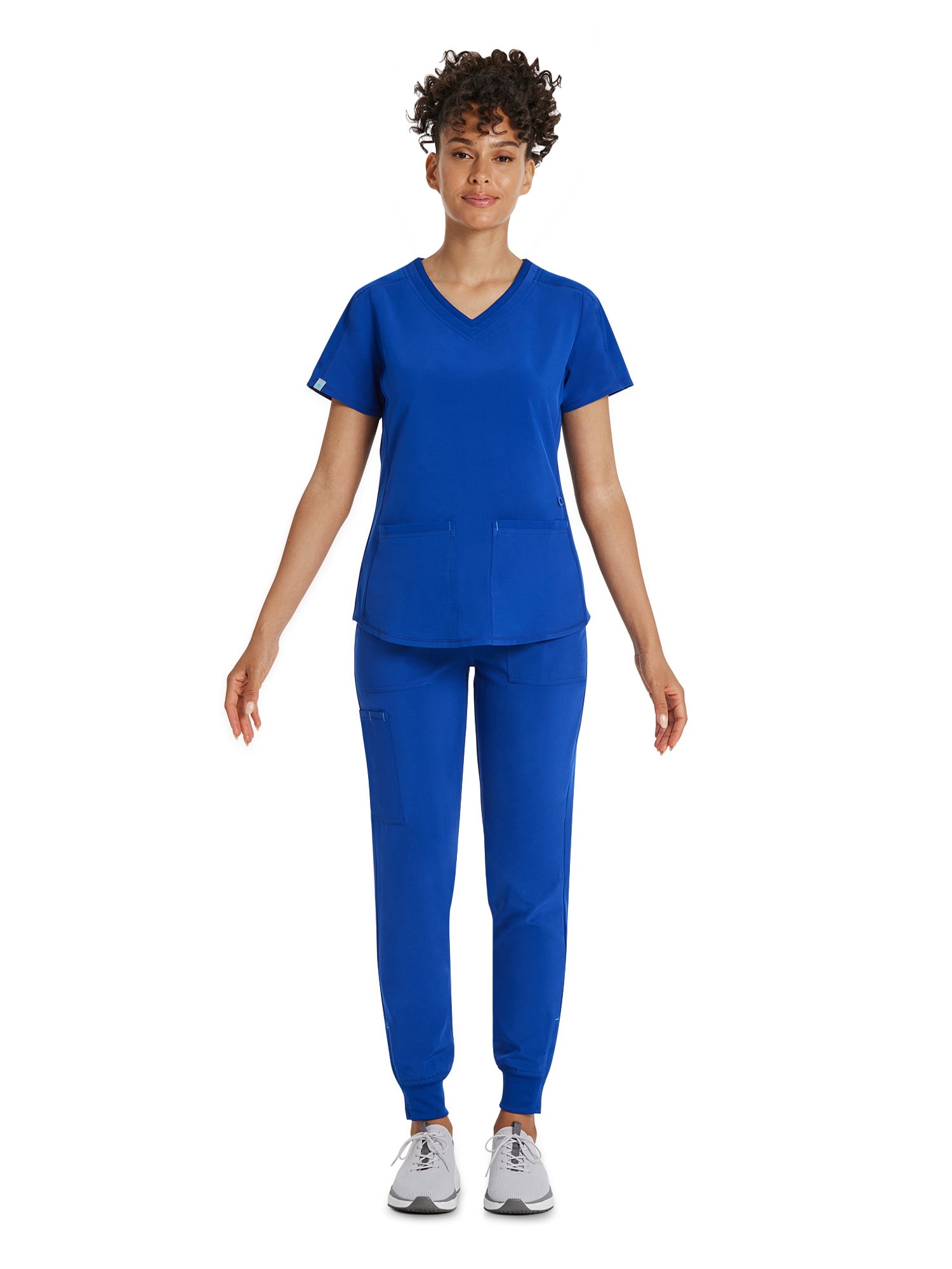 Scrubstar Women's Premium Performance Stretch Double V-Neck Scrub Top, Sizes XS-3XL