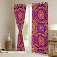 thumbnail image 3 of Homewish Female Men Women Boho Mandala Black Out Curtains,Exotic Style Flower Curtains Pack of 2 (42x63 Each),Bohemian Traditional Floral Bedroom Curtains,Super Cozy Room Decor, 3 of 6