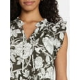 thumbnail image 6 of Time and Tru Women’s and Women’s Plus Flutter Sleeve Mini Dress, Sizes XS-4X, 6 of 6