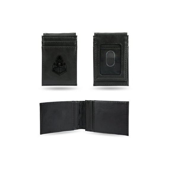 Purdue Boilermakers Laser Engraved Black Front Pocket Wallet
