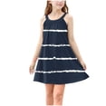 thumbnail image 2 of LOVZFMLL Robe d'Été Décontractée Sans Manches à Col Rond avec Boutons et Poches pour Filles de 2 à 12 Ans, 2 of 9