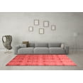 thumbnail image 3 of Ahgly Company Machine Washable Indoor Round Oriental Red Modern Area Rugs, 8' Round, 3 of 4