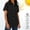 Black, variant on Women's Button Down Shirts Short Sleeve Blouses Spread Collar Solid Color Shirts Lightweight Quick Dry Workout Athletic Tops for Women with Pocket Moisture Wicking