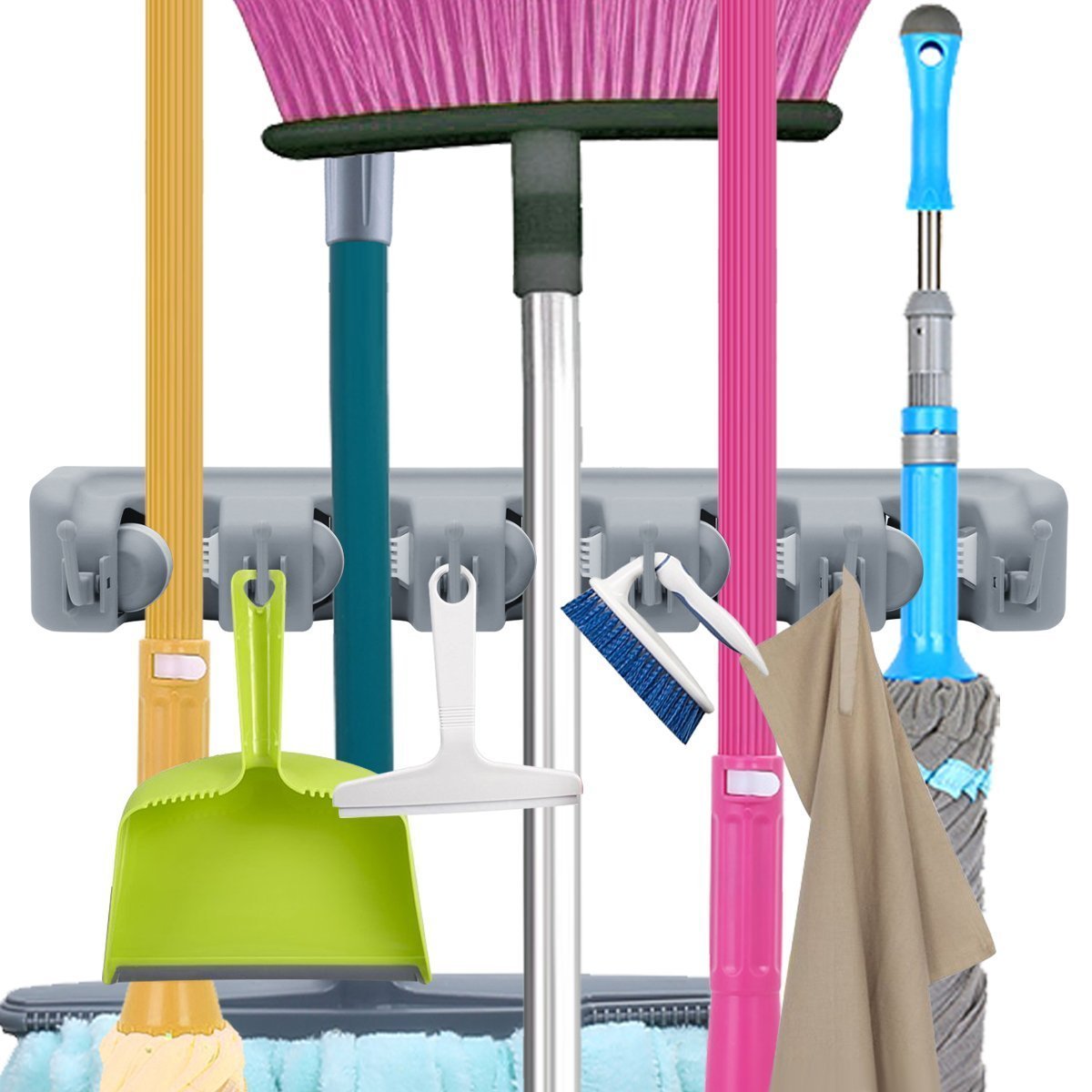 mop and broom holder mop and broom holder