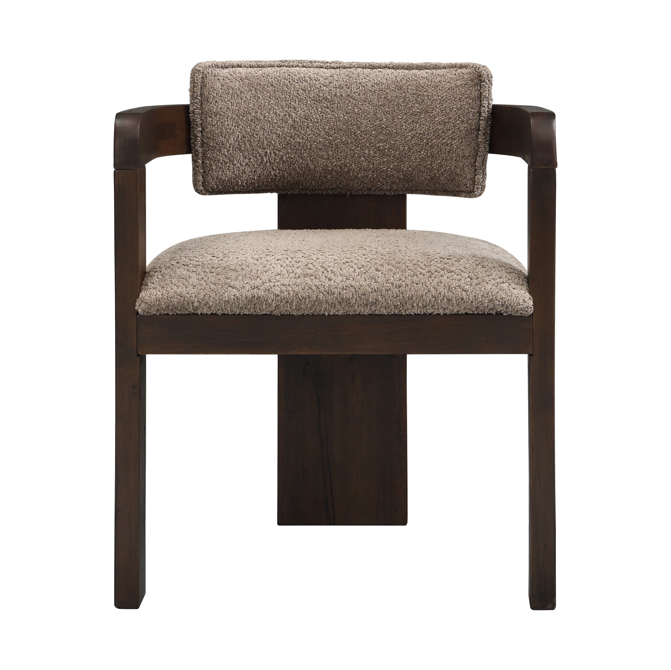 Christopher Knight Home Modern Upholstered Dining Chairs with Curved U-Back, Espresso+Taupe, Set of 4
