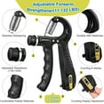 thumbnail image 2 of Grip Strength Trainer 4Pcs - Adjustable Hand Grip Strengthener, Finger Exerciser, Hand Extension Exerciser & Forearm Workout Ring for Muscle Building & Injury Recovery, 2 of 7