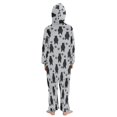 thumbnail image 4 of FORMRS Kids One-Piece Pajamas Hooded Long Sleeve Union Suit Soft Onesie Sleepwear, Sizes 4T-14Y, Cartoon Bear Paws Pattern, 4 of 7