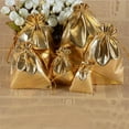 thumbnail image 4 of 30pcs 7x9cm 9x12cm 10x15cm Metallic Foil Jewelry Packing silver/Gold Color drawstring Velvet bag,Wedding Gift Candy Bags&Pouches Gold 7x9cm, 4 of 6