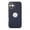 Blue, variant on for iPhone 16 Back Case, Classic Premium PU Leather Drop Protective Ultra Slim Shockproof Anti-Scratch Anti-scratch Phone Case Hard Back Cover for iPhone 16, Black