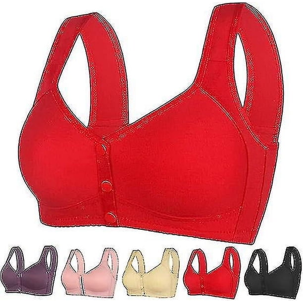 Sujetador Daisy con cierre frontal, sujetador Daisy para mujer, sujetador con botones a presión en la parte delantera, sin aros, push up, sujetador deportivo push up de sujeción alta